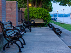 Park Bench in Madison Indiana